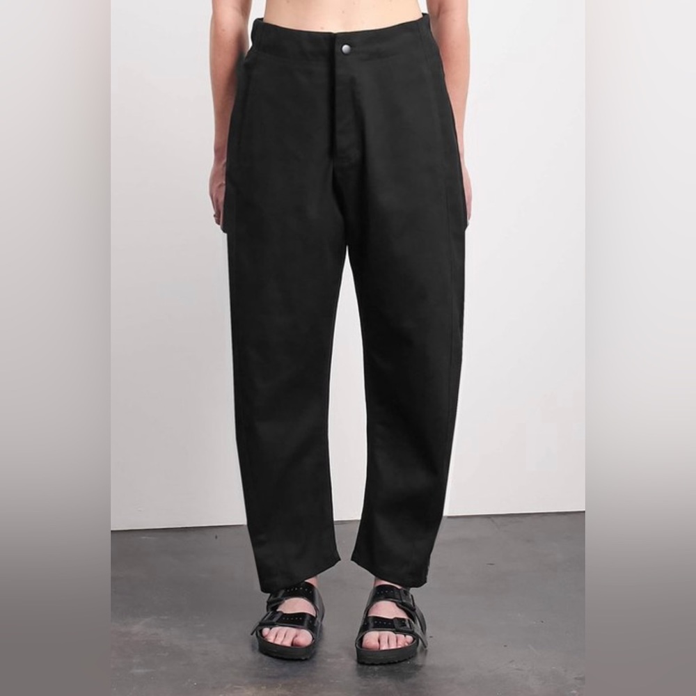 Roucha Black Paya Slim Wide Leg High Waist Denim